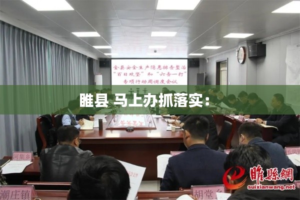 睢县 马上办抓落实: