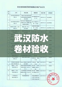 武汉防水卷材验收规范：防水卷材报验 