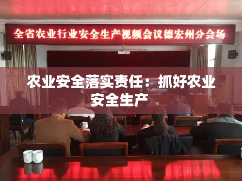 农业安全落实责任:抓好农业安全生产
