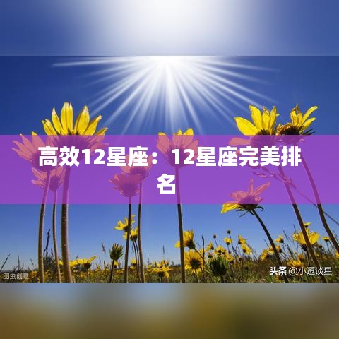 高效12星座：12星座完美排名 