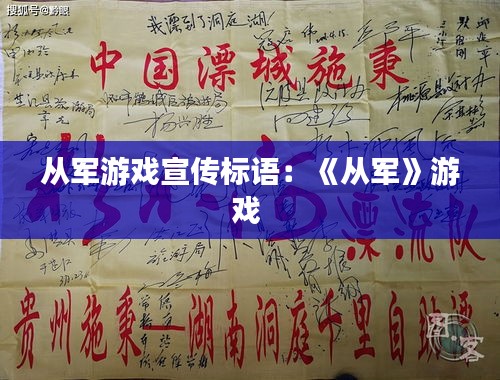 从军游戏宣传标语：《从军》游戏 