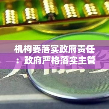 机构要落实政府责任:政府严格落实主管责任