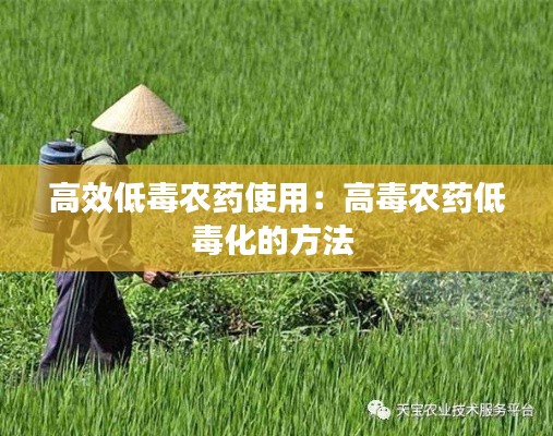 高效低毒农药使用:高毒农药低毒化的方法
