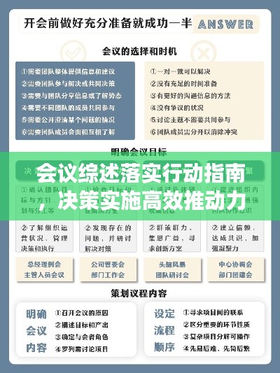 会议综述落实行动指南，决策实施高效推动力