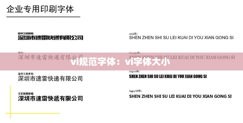 vi规范字体:vi字体大小