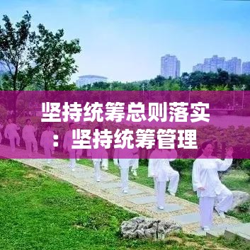 坚持统筹总则落实:坚持统筹管理