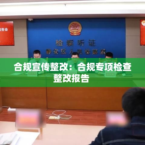合规宣传整改:合规专项检查整改报告