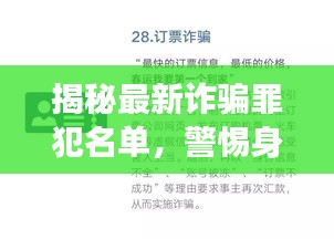 揭秘最新诈骗罪犯名单,警惕身边的隐形威胁,守护你我安全!