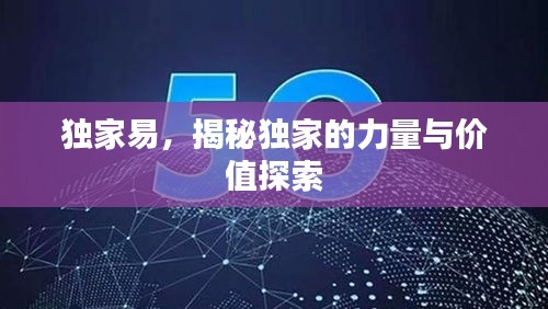 独家易,揭秘独家的力量与价值探索