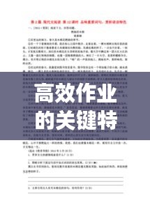 高效作业的关键特点与重要性解析