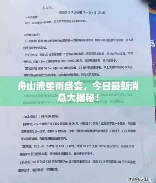 舟山流星雨盛宴,今日最新消息大揭秘!