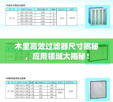 木里高效过滤器尺寸揭秘，应用领域大揭秘！