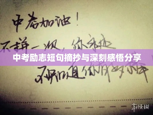 中考励志短句摘抄与深刻感悟分享