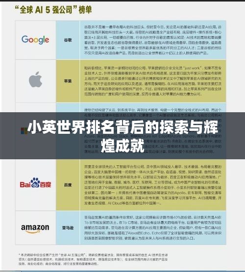 小英世界排名背后的探索与辉煌成就