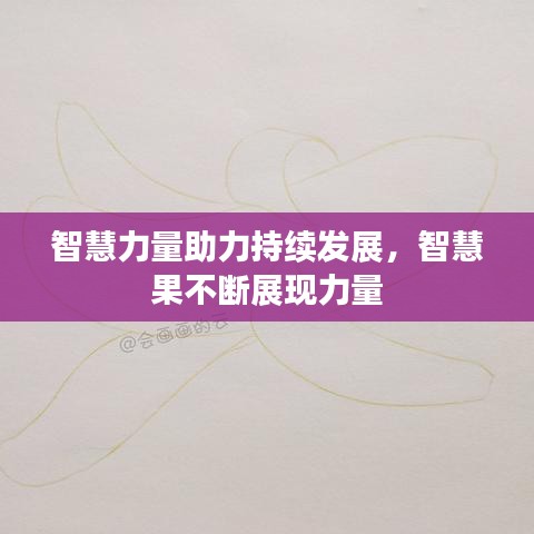 智慧力量助力持续发展,智慧果不断展现力量
