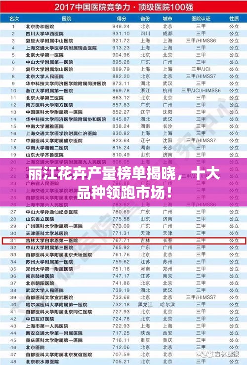 丽江花卉产量榜单揭晓，十大品种领跑市场！