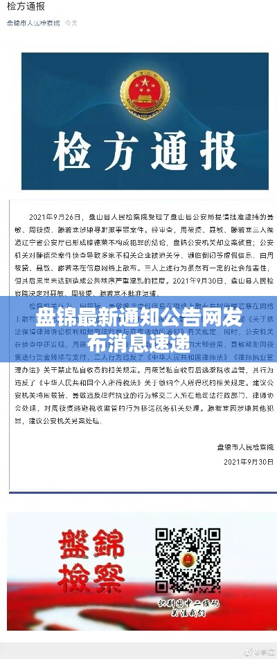 盘锦最新通知公告网发布消息速递