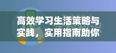 高效学习生活策略与实践,实用指南助你轻松达成目标!