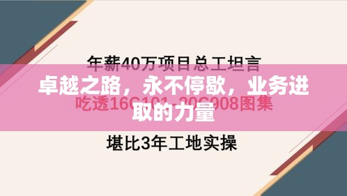 卓越之路,永不停歇,业务进取的力量